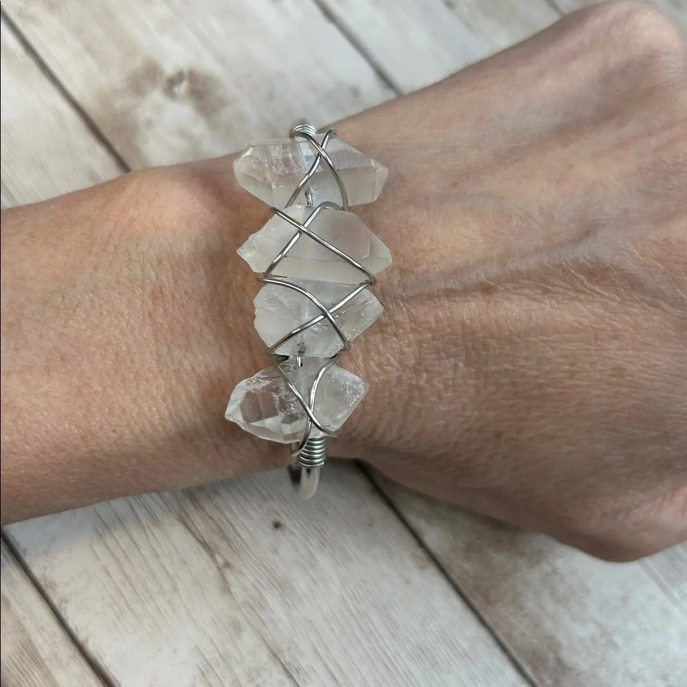 Kinsley Armelle Devi Collection silver quartz bracelet